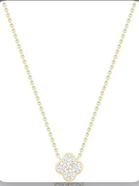Electric Picks Camilla Gold Clover Necklace NEW
